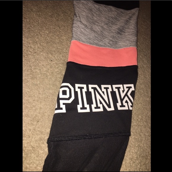 PINK Ultimate Gray & Orange Leggings - Picture 3 of 4